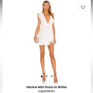 Superdown White Harlow Mini Dress NWT